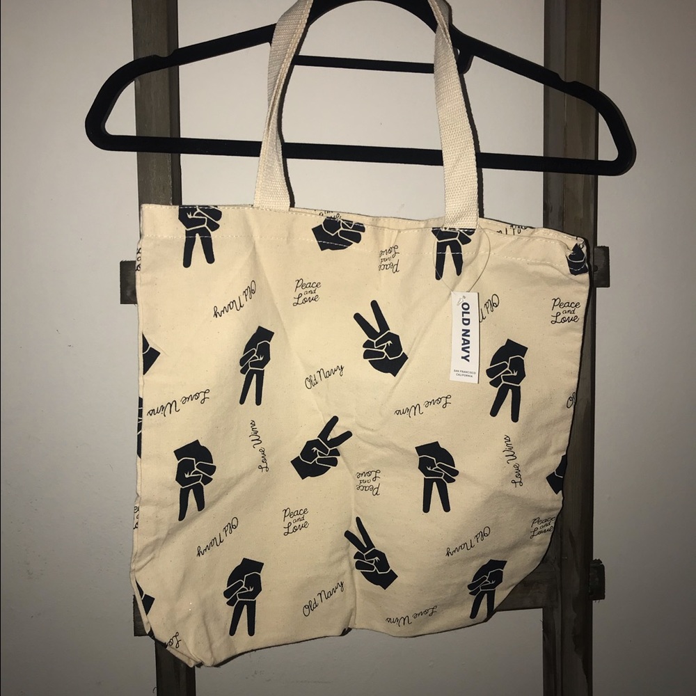 NWT Peace sign tote bag